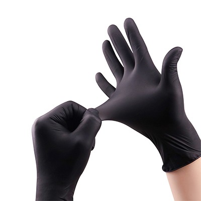 Black Powder Free Nitrile Gloves