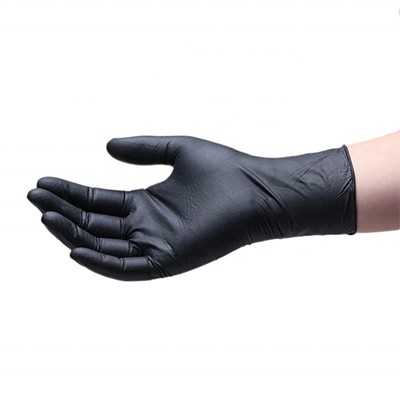 Black Powder Free Nitrile Gloves